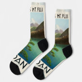 富士山日本旅行ポスターヴィンテージアート ソックス (左)