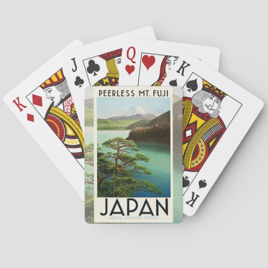 富士山日本旅行ポスターヴィンテージアート トランプ (裏面)