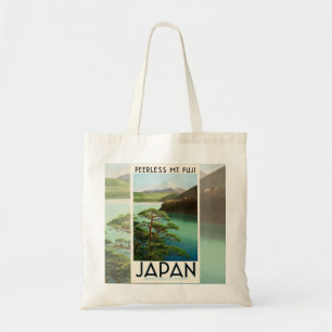 富士山日本旅行ポスターヴィンテージアート トートバッグ