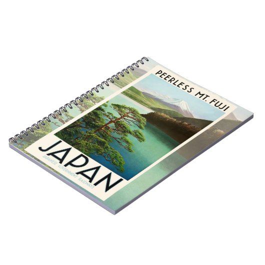 富士山日本旅行ポスターヴィンテージアート ノートブック (左側)