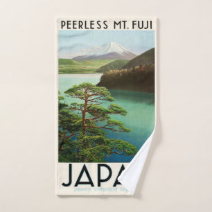 富士山日本旅行ポスターヴィンテージアート バスタオルセット