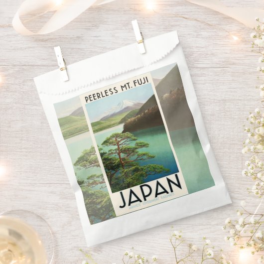 富士山日本旅行ポスターヴィンテージアート フェイバーバッグ (クリップ留めされた状態)