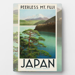 富士山日本旅行ポスターヴィンテージアート フォトプラーク