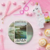 富士山日本旅行ポスターヴィンテージアート ペーパープレート (パーティー)
