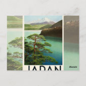 富士山日本旅行ポスターヴィンテージアート ポストカード (裏面)