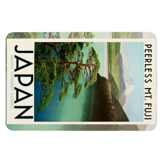富士山日本旅行ポスターヴィンテージアート マグネット (横)