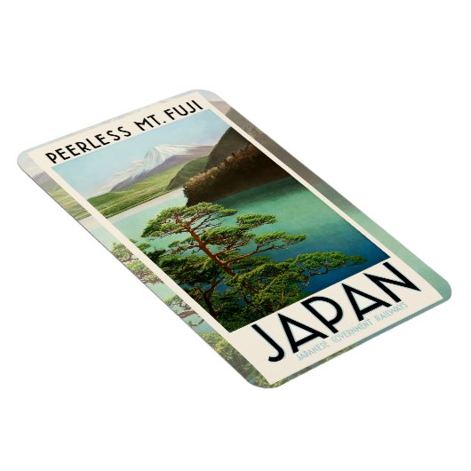 富士山日本旅行ポスターヴィンテージアート マグネット (右側)