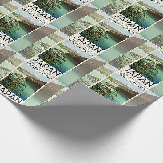 富士山日本旅行ポスターヴィンテージアート ラッピングペーパー (角)