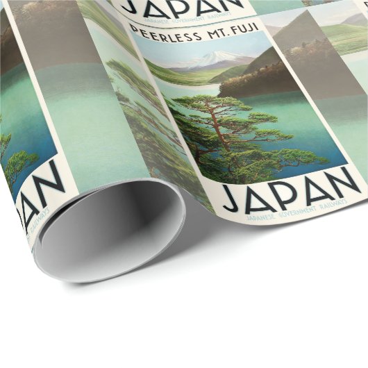 富士山日本旅行ポスターヴィンテージアート ラッピングペーパー (ロールコーナー)