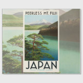 富士山日本旅行ポスターヴィンテージアート ラッピングペーパー (フラット)