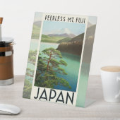 富士山日本旅行ポスターヴィンテージアート 台座サイン (インサイチュ)