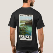 富士山日本旅行ポスターヴィンテージアート Tシャツ (裏面)