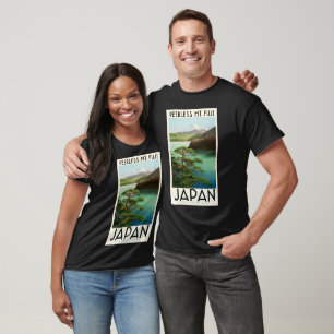 富士山日本旅行ポスターヴィンテージアート Tシャツ