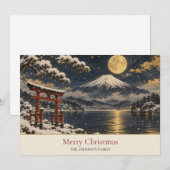 富士山朱塗鳥居金色満月雪姓 シーズンカード (正面/裏面)