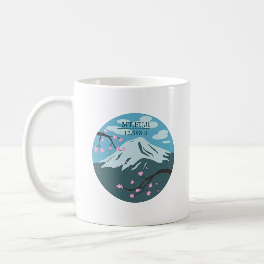 富士山標高 コーヒーマグカップ (左)