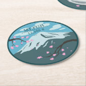 富士山標高 ラウンドペーパーコースター (アングル)