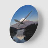 富士山湖反射 ラウンド壁時計 (傾斜)