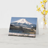富士山 カード (黄色い花)