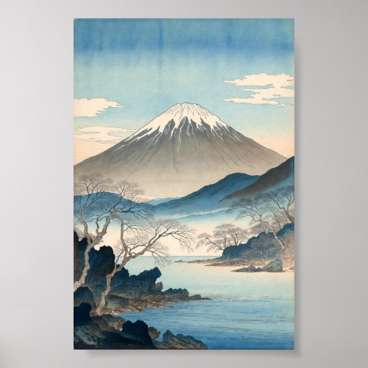 富士山 ビンテージ オリジナル アーティストデザイン ポスター (正面)