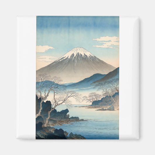 富士山 ビンテージ オリジナル アーティストデザイン マグネット (正面)