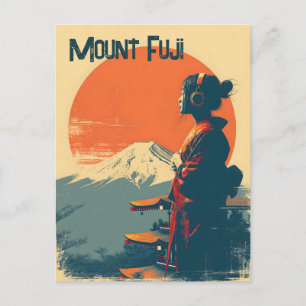 富士山 ビンテージ ポストカード