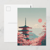 富士山 ビンテージ ポストカード (正面/裏面)