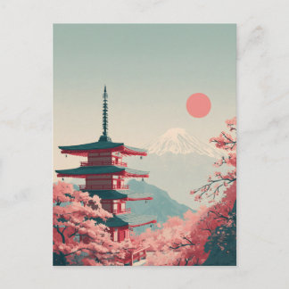 富士山 ビンテージ ポストカード