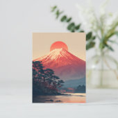 富士山 ビンテージ ポストカード (スタンド正面)