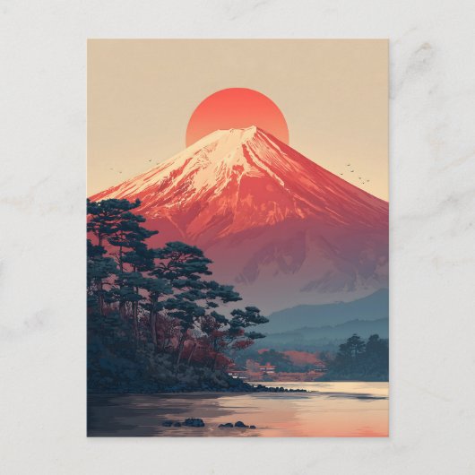 富士山 ビンテージ ポストカード (正面)