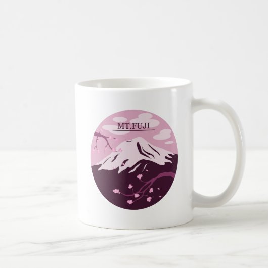 富士山（ピンク） コーヒーマグカップ (右)