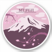 富士山（ピンク） シール (正面)
