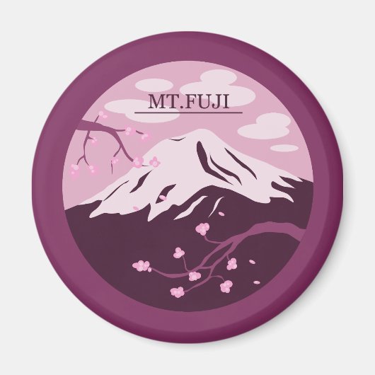 富士山(ピンク) マグネット (正面)
