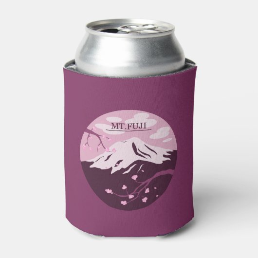 富士山(ピンク) 缶クーラー (缶正面)