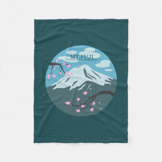 富士山 フリースブランケット (正面)
