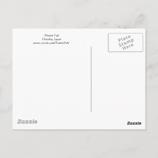 富士山 ポストカード (裏面)