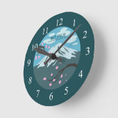 富士山 ラウンド壁時計 (傾斜)