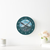 富士山 ラウンド壁時計 (ホーム)