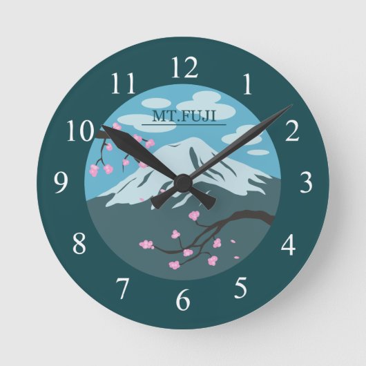 富士山 ラウンド壁時計 (正面)