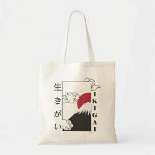 富士山 レトロ 日本の漢字 トートバッグ