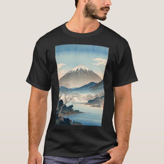 富士山 ヴィンテージ オリジナル アーティストデザイン Tシャツ (正面)