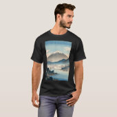 富士山 ヴィンテージ オリジナル アーティストデザイン Tシャツ (正面フル)