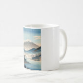 富士山 ヴィンテージ オリジナル アーティスト デザイン マグカップ (正面右)
