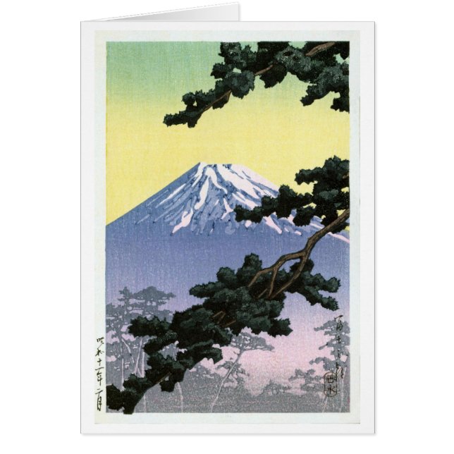 富士山,山富士，河瀬蓮井，ウッドカット (正面)