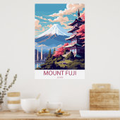 富士山、日本旅行ウォールポスター ポスター (キッチン)