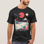富士山 日本美術 Tシャツ (正面)
