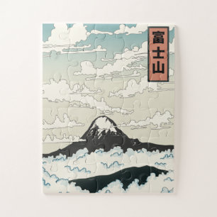 富士山 日本 アートブロック ジグソーパズル