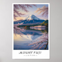 富士山 日本 ウォールアート、象徴的な火山