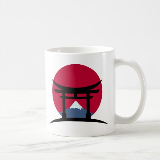 富士山 - 日本 コーヒーマグカップ (右)