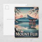 富士山 日本 シーズンポストカード (正面/裏面)