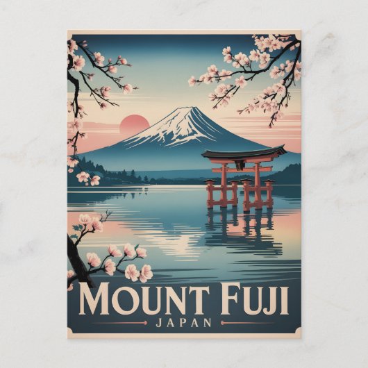 富士山 日本 シーズンポストカード (正面)
